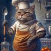 Chef Cat Cooking Diamond Paintings