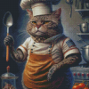 Chef Cat Cooking Diamond Paintings