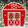 Christmas Red Barn In Winter Diamond Paintings