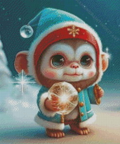 Christmas Monkey Diamond Paintings