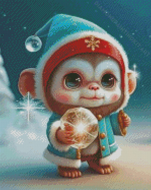 Christmas Monkey Diamond Paintings