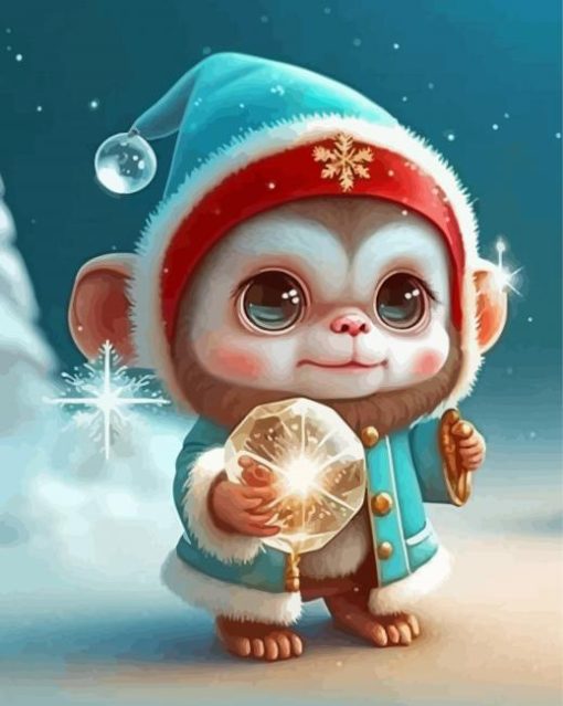 Christmas Monkey Diamond Paintings