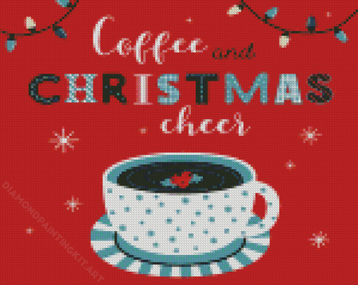 Coffee Christmas Illustration Diamond Paintings