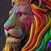 Colorful Lion Diamond Paintings