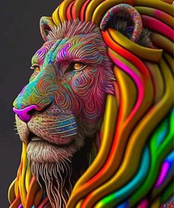 Colorful Lion Diamond Paintings