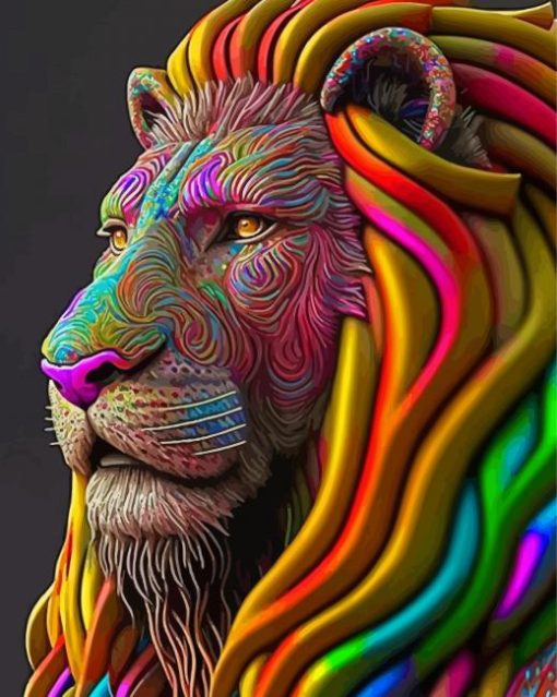 Colorful Lion Diamond Paintings