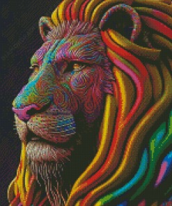 Colorful Lion Diamond Paintings