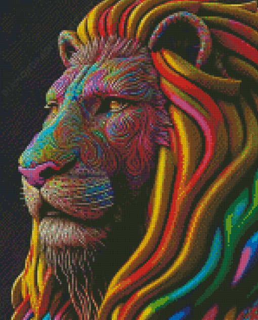 Colorful Lion Diamond Paintings