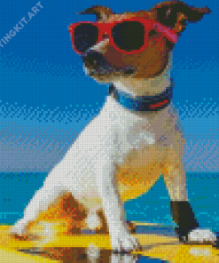 Cool Beach Dog Diamond Paintings