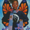 Cool Black Woman Butterfly Diamond Paintings