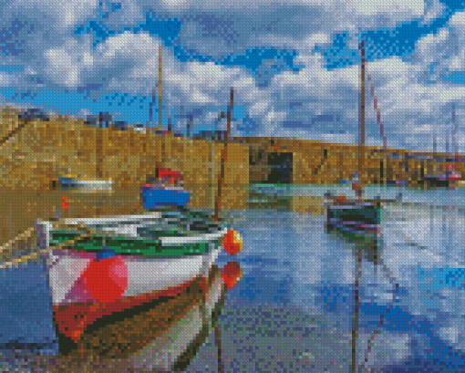 Cornwall Fishing Boats Diamond Paintings