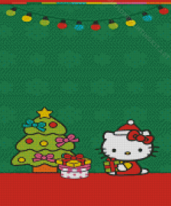 Cute Hello kitty Christmas Diamond Paintings