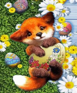 Cute Easter Fox Diamond Paintings