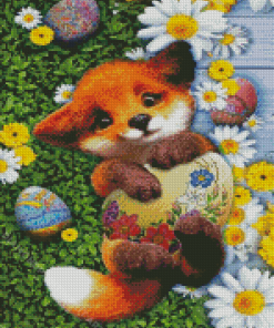 Cute Easter Fox Diamond Paintings