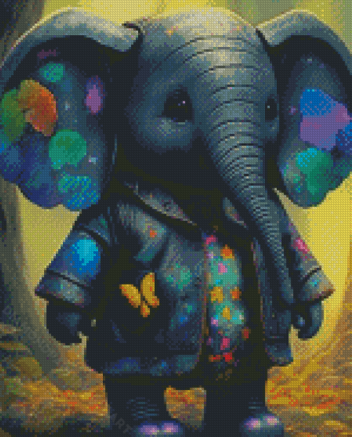 Cute Elephant Diamond Paintings