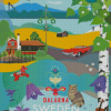 Dalarna Sweden Poster Diamond Paintings