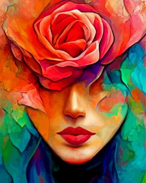 Flower Cubism Lady Diamond Paintings