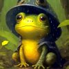 Frog Enjoying The Rain Diamond Paintings