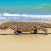 Komodo Dragon At The Beach Diamond Paintings