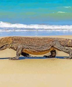 Komodo Dragon At The Beach Diamond Paintings