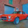 Orange 1970 Camaro Diamond Paintings