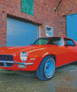 Orange 1970 Camaro Diamond Paintings