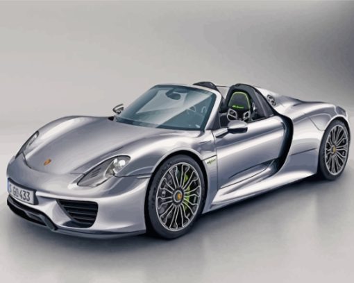 Porsche 918 Car Diamond Paintings