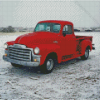 Red 54 GMC Truck Diamond Paintings