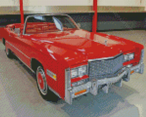 Red Cadillac Eldorado Car Diamond Paintings