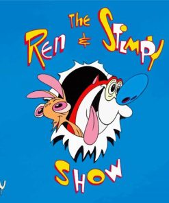 Ren And Stimpy Poster Diamond Paintings