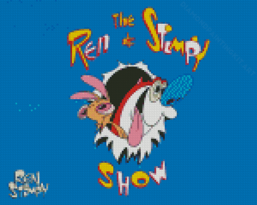 Ren And Stimpy Poster Diamond Paintings