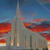 Rexburg Temple Sunset Diamond Paintings