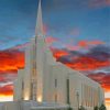 Rexburg Temple Sunset Diamond Paintings