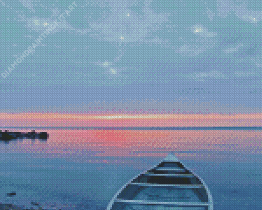 Sunset At Lake Winnipeg Canada Diamond Paintings