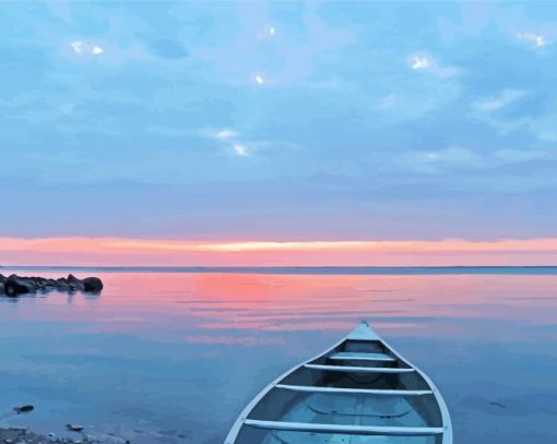 Sunset At Lake Winnipeg Canada Diamond Paintings