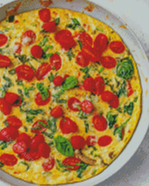 Vegetable Frittata Diamond Paintings