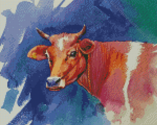 Watercolor Cow Diamond Paintings