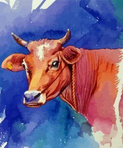 Watercolor Cow Diamond Paintings