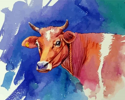 Watercolor Cow Diamond Paintings