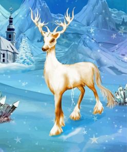 White Fantasy Deer Diamond Paintings