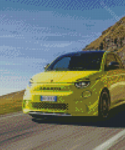 Yellow Abarth Diamond Paintings