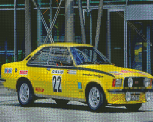 Yellow Opel Commodore Diamond Paintings