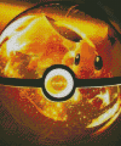 Yellow Pokemon Balll Diamond Paintings