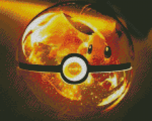 Yellow Pokemon Balll Diamond Paintings