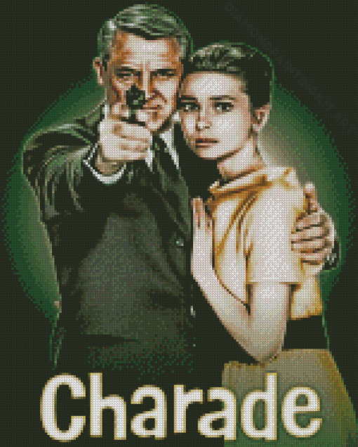 Charade Cary Grant And Audrey Hepburn Diamond Paintings