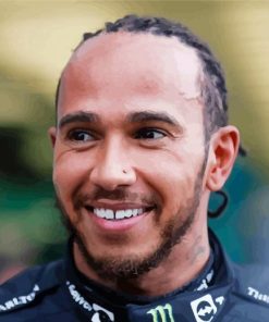 Close Up Lewis Hamilton Smiling Diamond Paintings