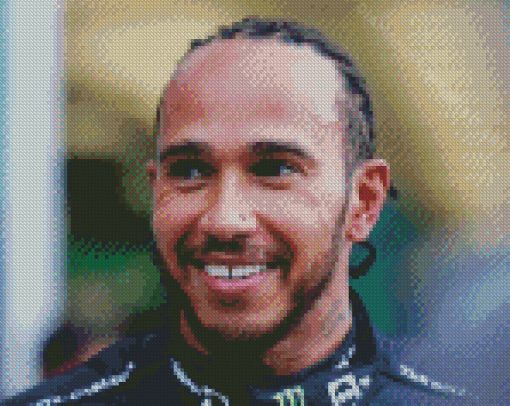 Close Up Lewis Hamilton Smiling Diamond Paintings