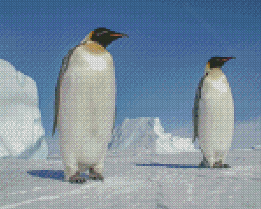 Emperor Penguin In Snow Diamond Paintings