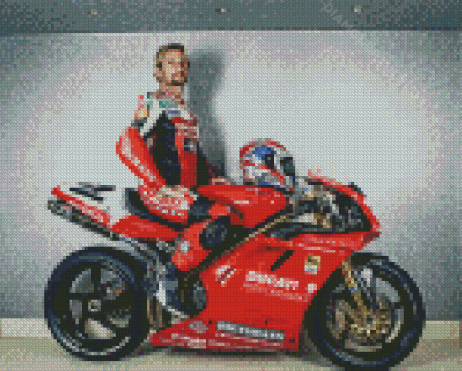 Foggy Carl Fogarty Motorcycle Racer Diamond Paintings