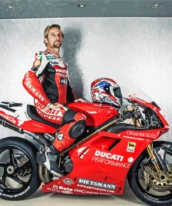 Foggy Carl Fogarty Motorcycle Racer Diamond Paintings